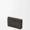 Puzzle business cardholder in classic calfskin Dark Grey
