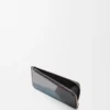 Puzzle coin cardholder in classic calfskin Asphalt Grey/Storm Blue