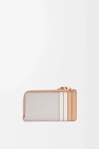 Puzzle coin cardholder in classic calfskin Ghost/Silky Beige