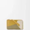 Puzzle coin cardholder in classic calfskin Ginger/Sea Salt