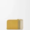 Puzzle coin cardholder in classic calfskin Ginger/Sea Salt