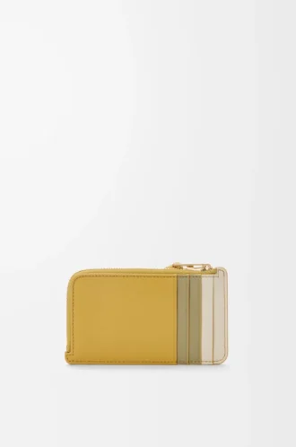 Puzzle coin cardholder in classic calfskin Ginger/Sea Salt