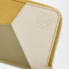 Puzzle coin cardholder in classic calfskin Ginger/Sea Salt