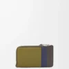 Puzzle coin cardholder in classic calfskin Olive/Dark Brown