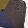 Puzzle coin cardholder in classic calfskin Olive/Dark Brown