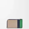 Puzzle coin cardholder in classic calfskin Sand/Tropical Green Puzzle coin cardholder in classic calfskin Sand/Tropical Green