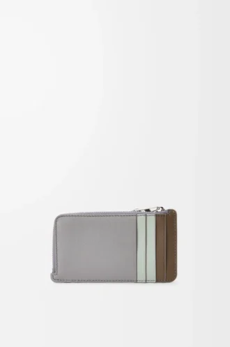 Puzzle coin cardholder in classic calfskin Winter Brown/Ash Grey