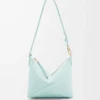 Puzzle Fold pouch in shiny nappa calfskin Blue Iceberg Puzzle Fold pouch in shiny nappa calfskin Blue Iceberg