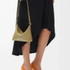 Puzzle Fold pouch in shiny nappa calfskin Clay Green Puzzle Fold pouch in shiny nappa calfskin Clay Green