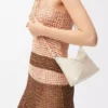 Puzzle Fold pouch in shiny nappa calfskin Sea Salt Puzzle Fold pouch in shiny nappa calfskin Sea Salt