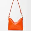Puzzle Fold pouch in shiny nappa calfskin Vivid Orange Puzzle Fold pouch in shiny nappa calfskin Vivid Orange