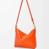 Puzzle Fold pouch in shiny nappa calfskin Vivid Orange Puzzle Fold pouch in shiny nappa calfskin Vivid Orange
