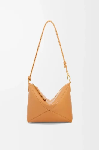 Puzzle Fold pouch in shiny nappa calfskin Warm Desert Puzzle Fold pouch in shiny nappa calfskin Warm Desert