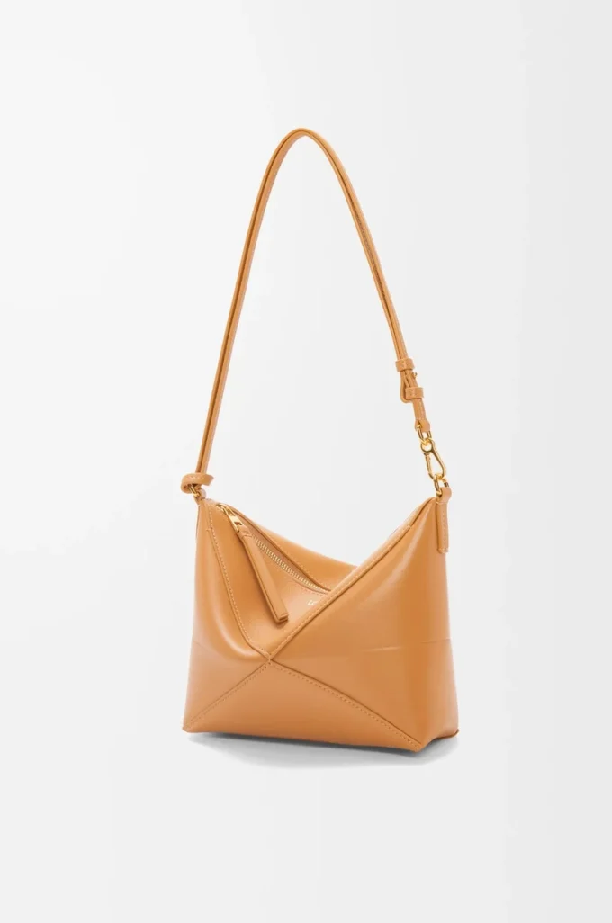 Puzzle Fold pouch in shiny nappa calfskin Warm Desert Puzzle Fold pouch in shiny nappa calfskin Warm Desert