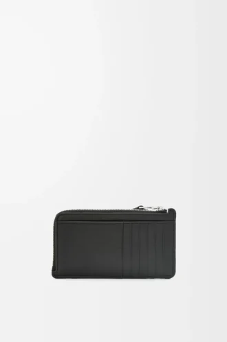 Puzzle long coin cardholder in classic calfskin Black