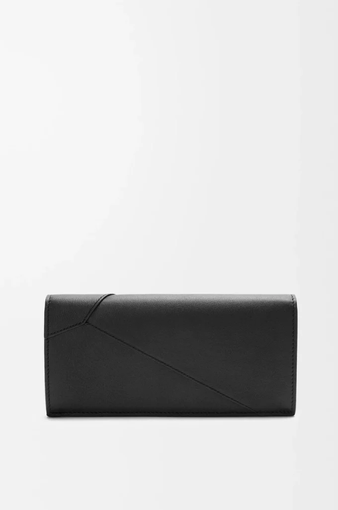 Puzzle long horizontal wallet in classic calfskin Black Puzzle long horizontal wallet in classic calfskin Black