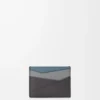 Puzzle plain cardholder in classic calfskin Asphalt Grey/Storm Blue Puzzle plain cardholder in classic calfskin Asphalt Grey/Storm Blue
