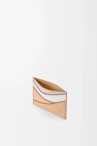 Puzzle plain cardholder in classic calfskin Ghost/Silky Beige