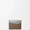 Puzzle plain cardholder in classic calfskin Winter Brown/Ash Grey Puzzle plain cardholder in classic calfskin Winter Brown/Ash Grey