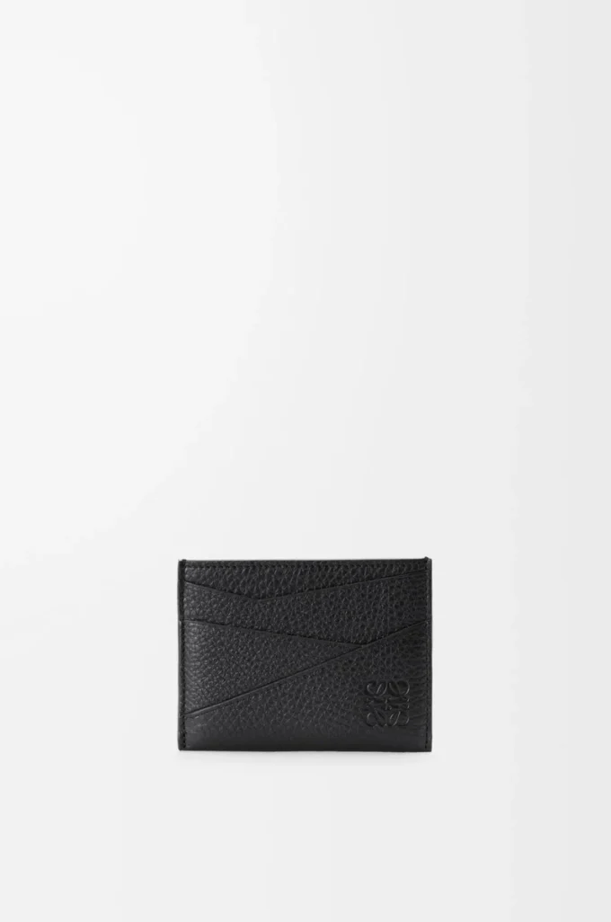 Puzzle plain cardholder in supple grained calfskin Black Puzzle plain cardholder in supple grained calfskin Black