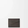 Puzzle plain cardholder in supple grained calfskin Dark Grey Puzzle plain cardholder in supple grained calfskin Dark Grey