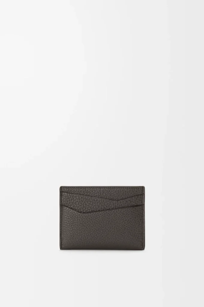 Puzzle plain cardholder in supple grained calfskin Dark Grey Puzzle plain cardholder in supple grained calfskin Dark Grey