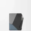 Puzzle slim compact wallet in classic calfskin Asphalt Grey/Storm Blue Puzzle slim compact wallet in classic calfskin Asphalt Grey/Storm Blue