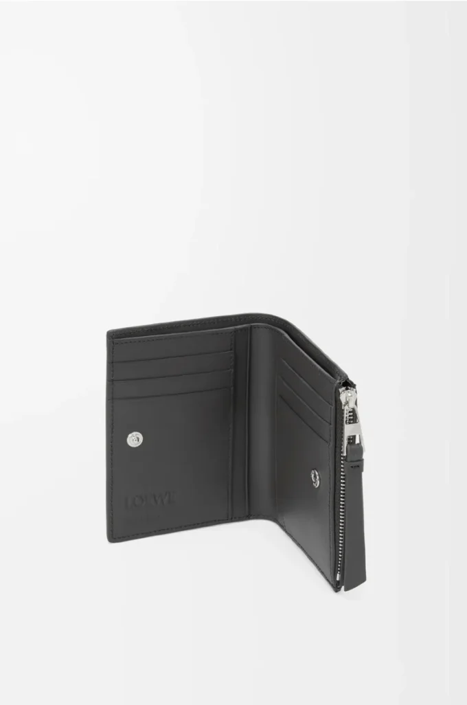 Puzzle slim compact wallet in classic calfskin Asphalt Grey/Storm Blue Puzzle slim compact wallet in classic calfskin Asphalt Grey/Storm Blue