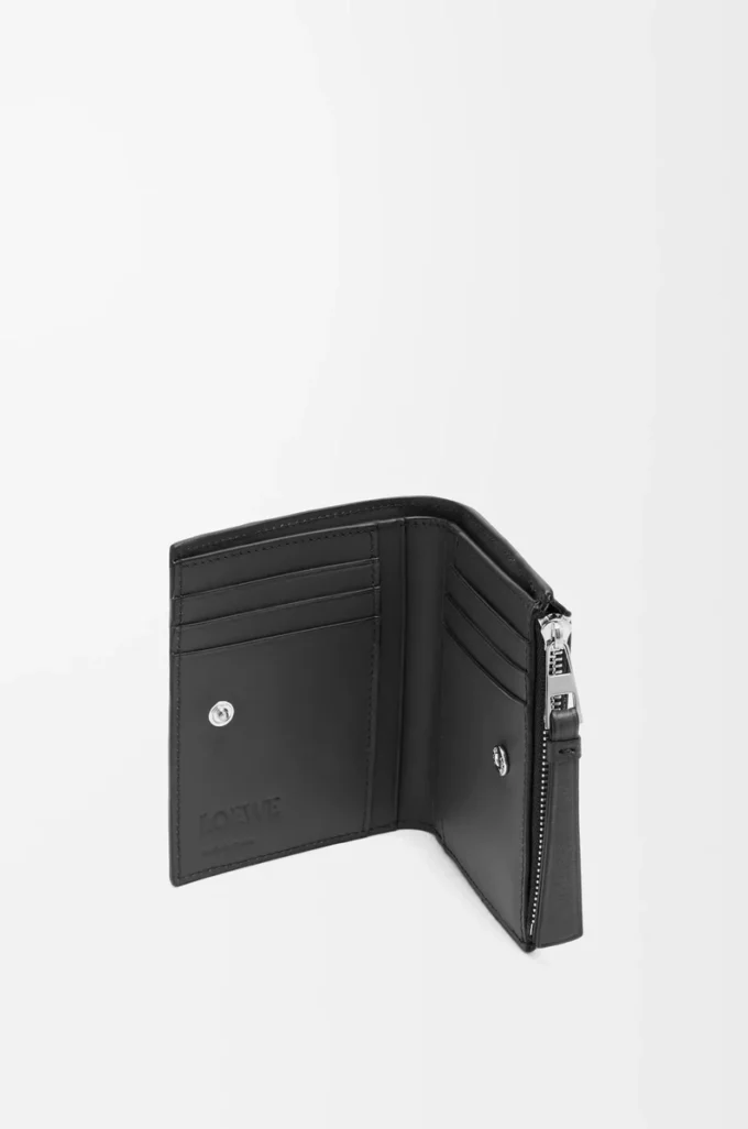 Puzzle slim compact wallet in classic calfskin Black Puzzle slim compact wallet in classic calfskin Black