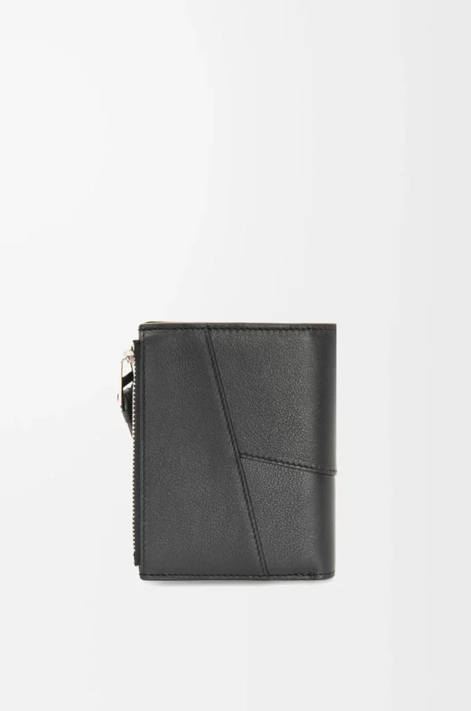 Puzzle slim compact wallet in classic calfskin Black Puzzle slim compact wallet in classic calfskin Black