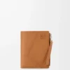 Puzzle slim compact wallet in supple grained calfskin Light Canyon Brown Puzzle slim compact wallet in supple grained calfskin Light Canyon Brown