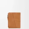 Puzzle slim compact wallet in supple grained calfskin Light Canyon Brown Puzzle slim compact wallet in supple grained calfskin Light Canyon Brown