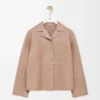 Pyjama blouse in nappa lambskin Beige Pyjama blouse in nappa lambskin Beige