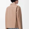 Pyjama blouse in nappa lambskin Beige Pyjama blouse in nappa lambskin Beige