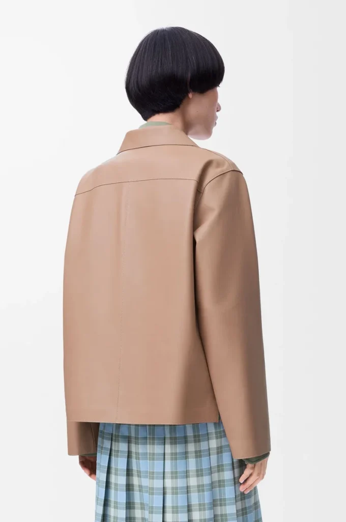 Pyjama blouse in nappa lambskin Beige Pyjama blouse in nappa lambskin Beige
