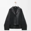 Pyjama blouse in nappa lambskin Black Pyjama blouse in nappa lambskin Black