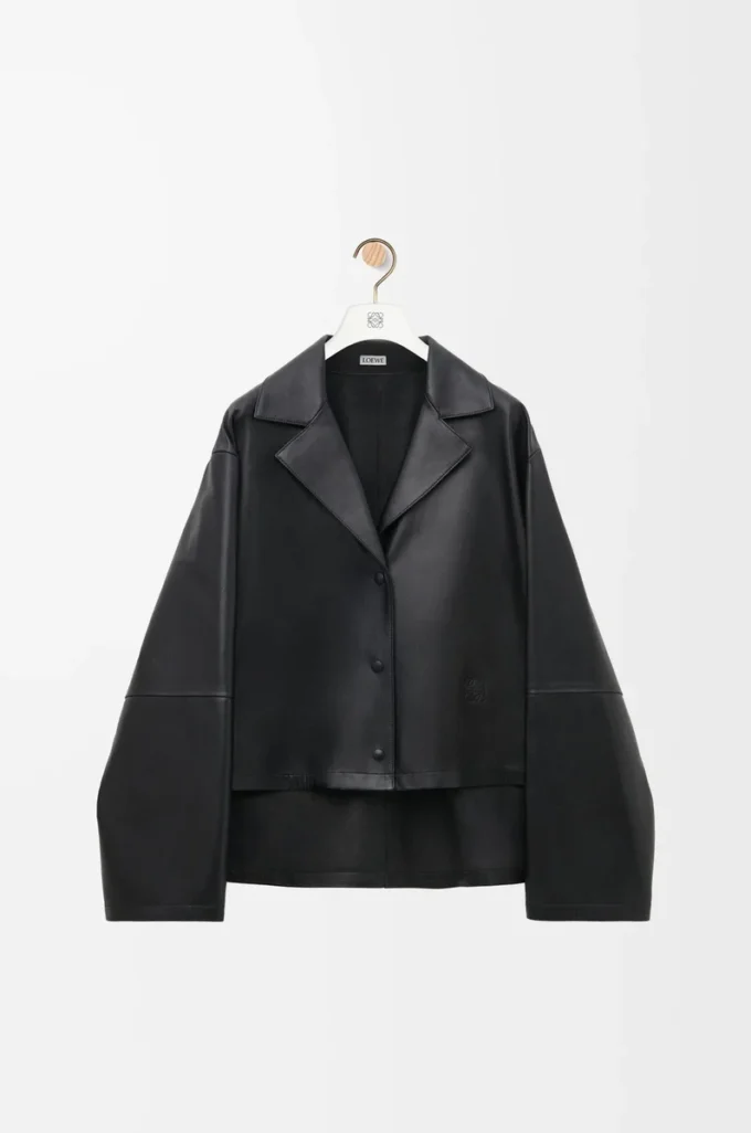 Pyjama blouse in nappa lambskin Black Pyjama blouse in nappa lambskin Black