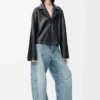 Pyjama blouse in nappa lambskin Black Pyjama blouse in nappa lambskin Black