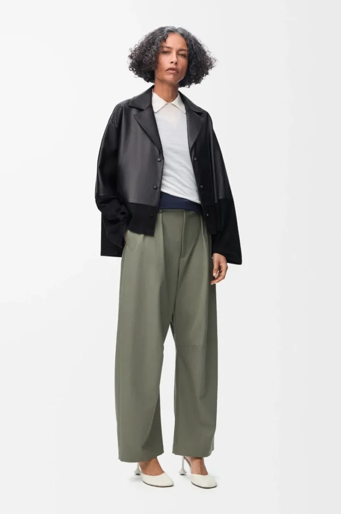 Pyjama blouse in nappa lambskin Black Pyjama blouse in nappa lambskin Black