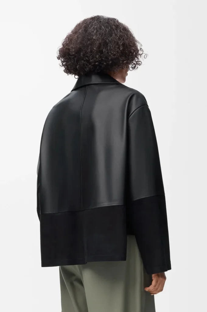 Pyjama blouse in nappa lambskin Black Pyjama blouse in nappa lambskin Black