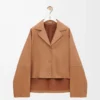 Pyjama blouse in nappa lambskin Toffee Pyjama blouse in nappa lambskin Toffee