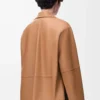 Pyjama blouse in nappa lambskin Toffee Pyjama blouse in nappa lambskin Toffee