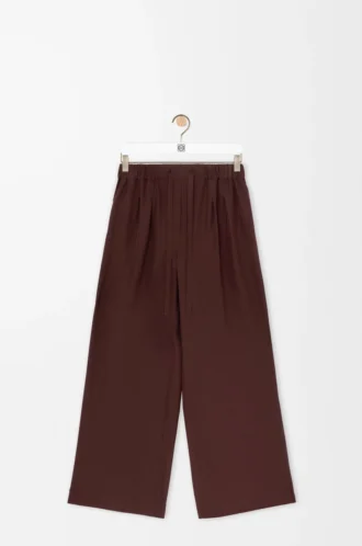 Pyjama trousers in silk Burgundy