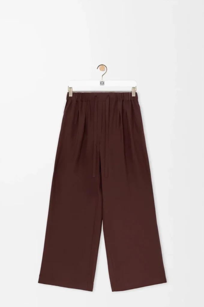 Pyjama trousers in silk Burgundy Pyjama trousers in silk Burgundy