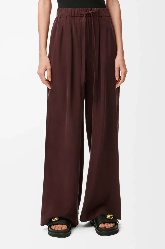 Pyjama trousers in silk Burgundy Pyjama trousers in silk Burgundy