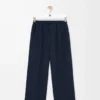 Pyjama trousers in silk Navy Blue