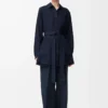 Pyjama trousers in silk Navy Blue