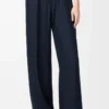 Pyjama trousers in silk Navy Blue