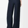 Pyjama trousers in silk Navy Blue