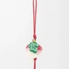 Radish charm in beaded felt Crimson/Soft White Radish charm in beaded felt Crimson/Soft White